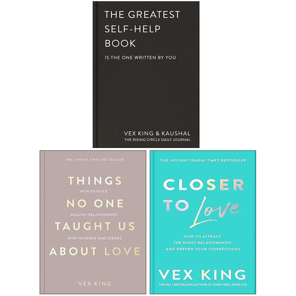 Vex King 3 Books Collection Set (Things No One Taught Us About Love, The Greatest Self-Help Book & Closer to Love) Lifestyle