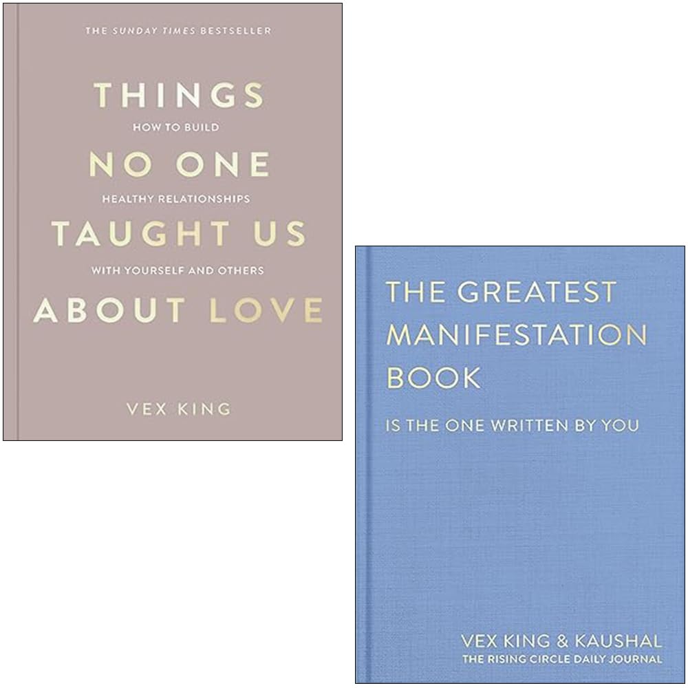Things No One Taught Us About Love, The Greatest Manifestation Book By Vex King 2 Books Collection Set Books