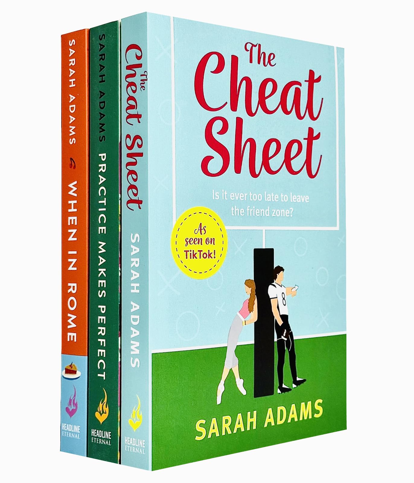 Sarah Adams Collection 3 Books Set (The Cheat Sheet, When in Rome & Practice Makes Perfect) Contemporary Romance