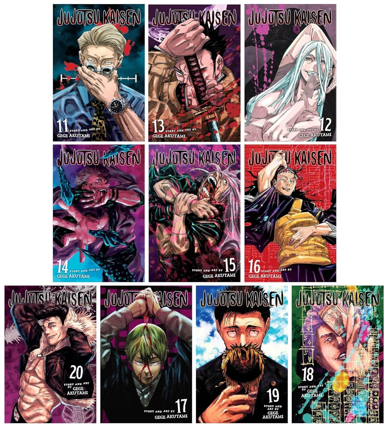 Jujutsu Kaisen Series (Vol. 11-20) Collection 10 Books Set By Gege Akutami Books