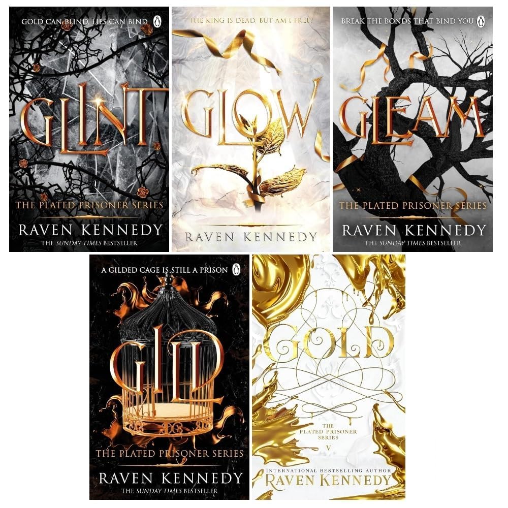 The Plated Prisoner Series 5 Books Collection Set By Raven Kennedy (Gild, Glint, Gleam, Glow, Gold) Books
