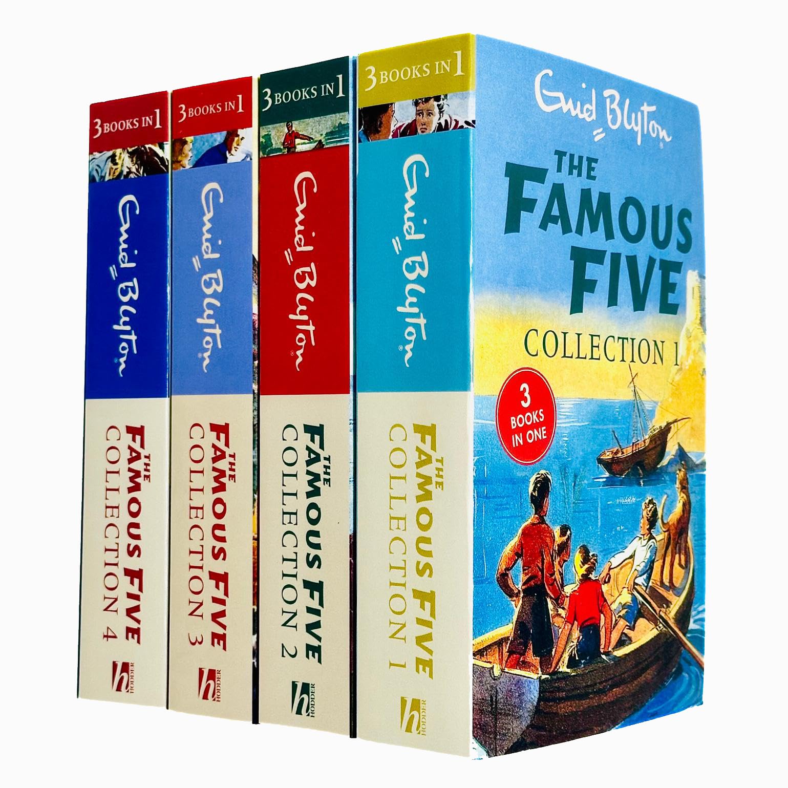 The Famous Five 12 Titles in 4 Books Collection Set For Children By Enid Blyton Books