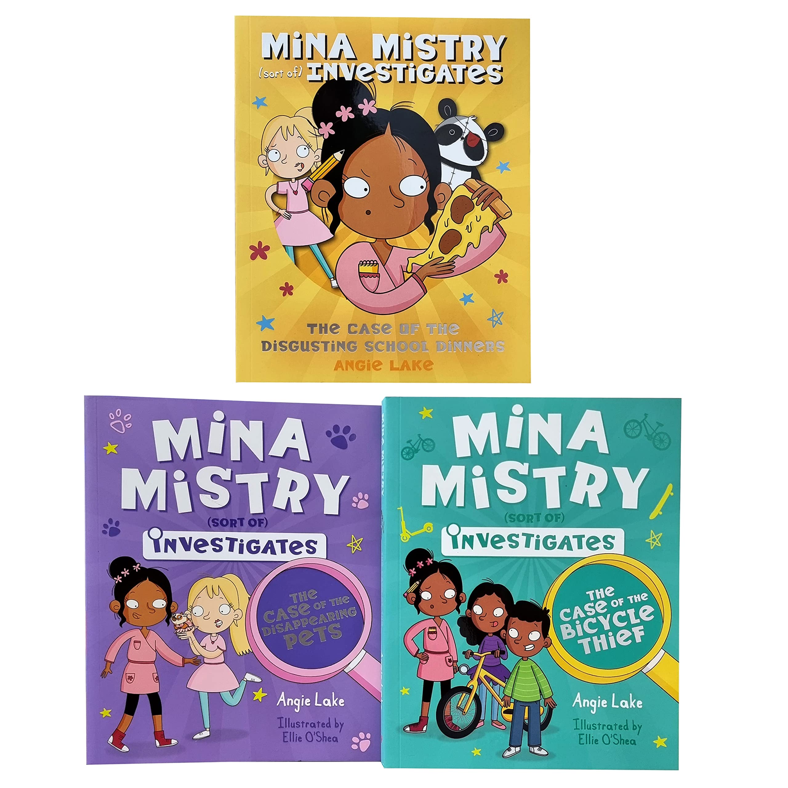 Mina Mistry Sort Of Investigates Series 3 Books Collection Set (The Case of the Disgusting School Dinners, The Case of the Disappearing Pets & The Case of the Bicycle Thief) Books