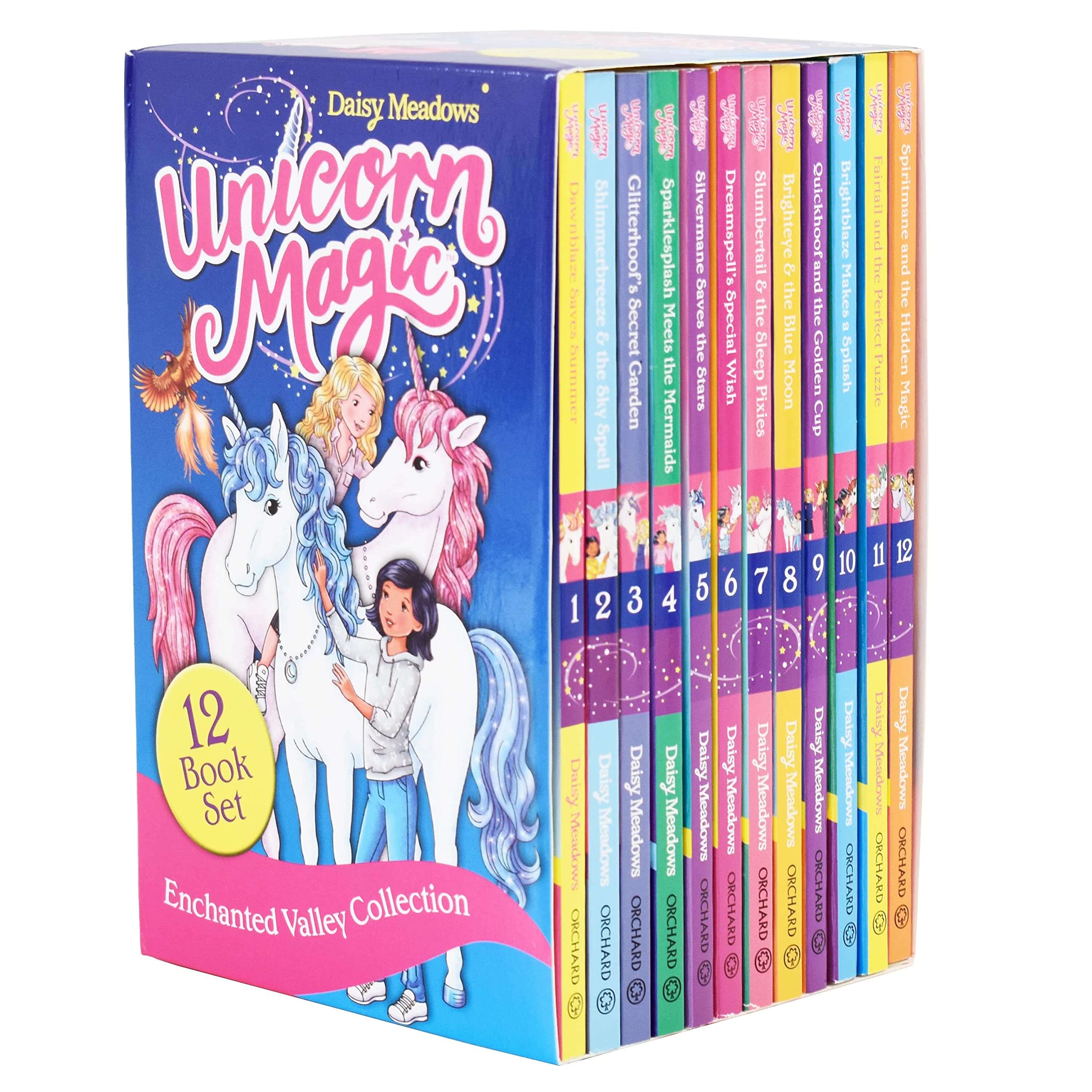Unicorn Magic Enchanted Valley 12 Books Collection Set (Dawnblaze Saves Summer, Shimmerbreeze and the Sky Spell, Glitterhoof's Secret Garden, Sparklesplash Meets the Mermaids & More...) Books