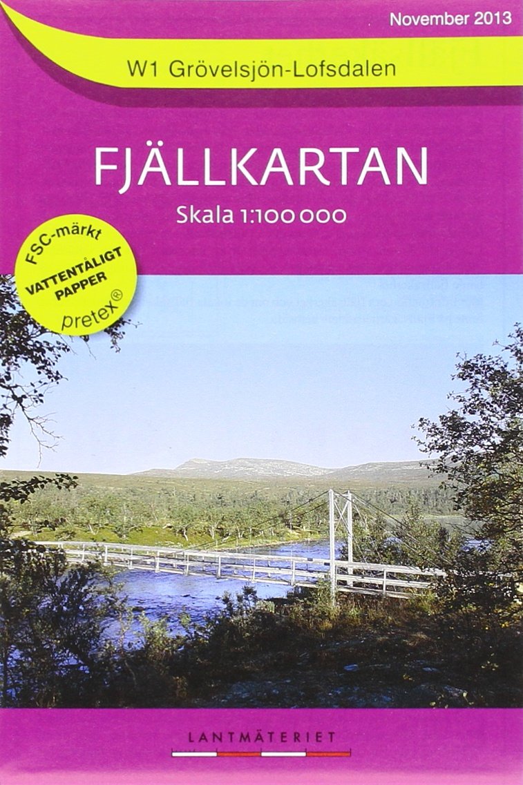 Fjällkartan 1 : 100 000 W1 Grövelsjön - Lofsdalen Bergwanderkarte book