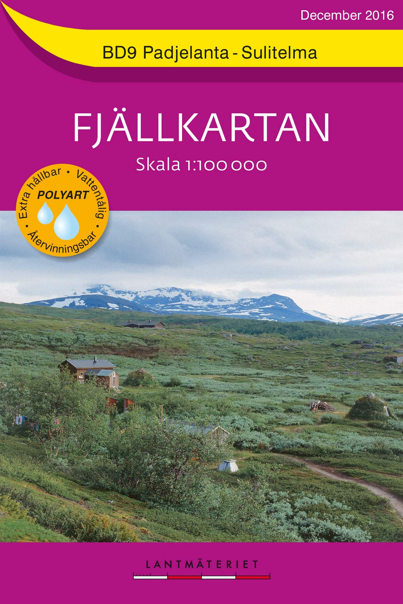 Amtliche Karte Schweden Fjällkartan BD 9: Padjelantan - Sulitelma. Wetterfest, reißfest Leisure, Home & Garden