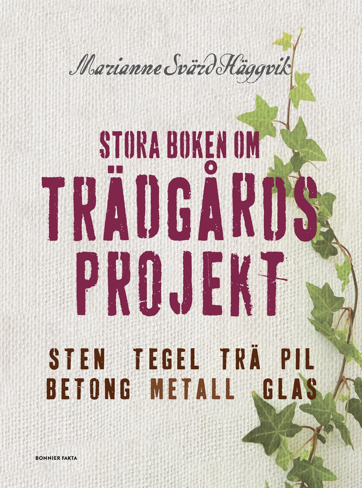 Stora boken om trädgårdsprojekt : sten, tegel, trä, pil, betong, metall, glas Hobbies & Crafts