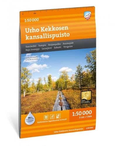 Urho Kekkosen kansallispuisto (Mountain map detailed scale) Leisure, Home & Garden