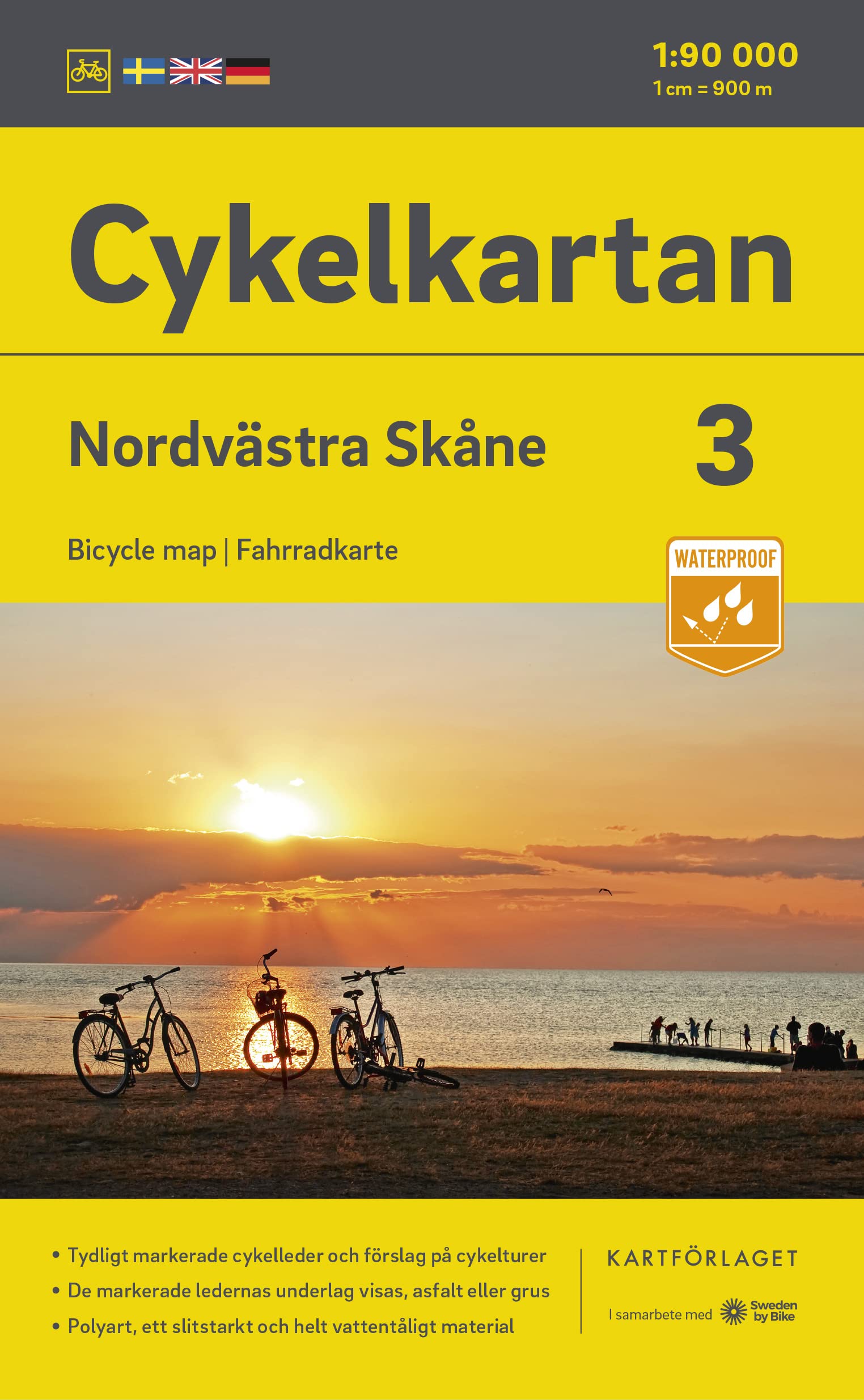 Cykelkartan Blad 3 Nordvästra Skåne 1:90000: Radwanderkarte 03 NW Skane 1:90000 Leisure, Home & Garden