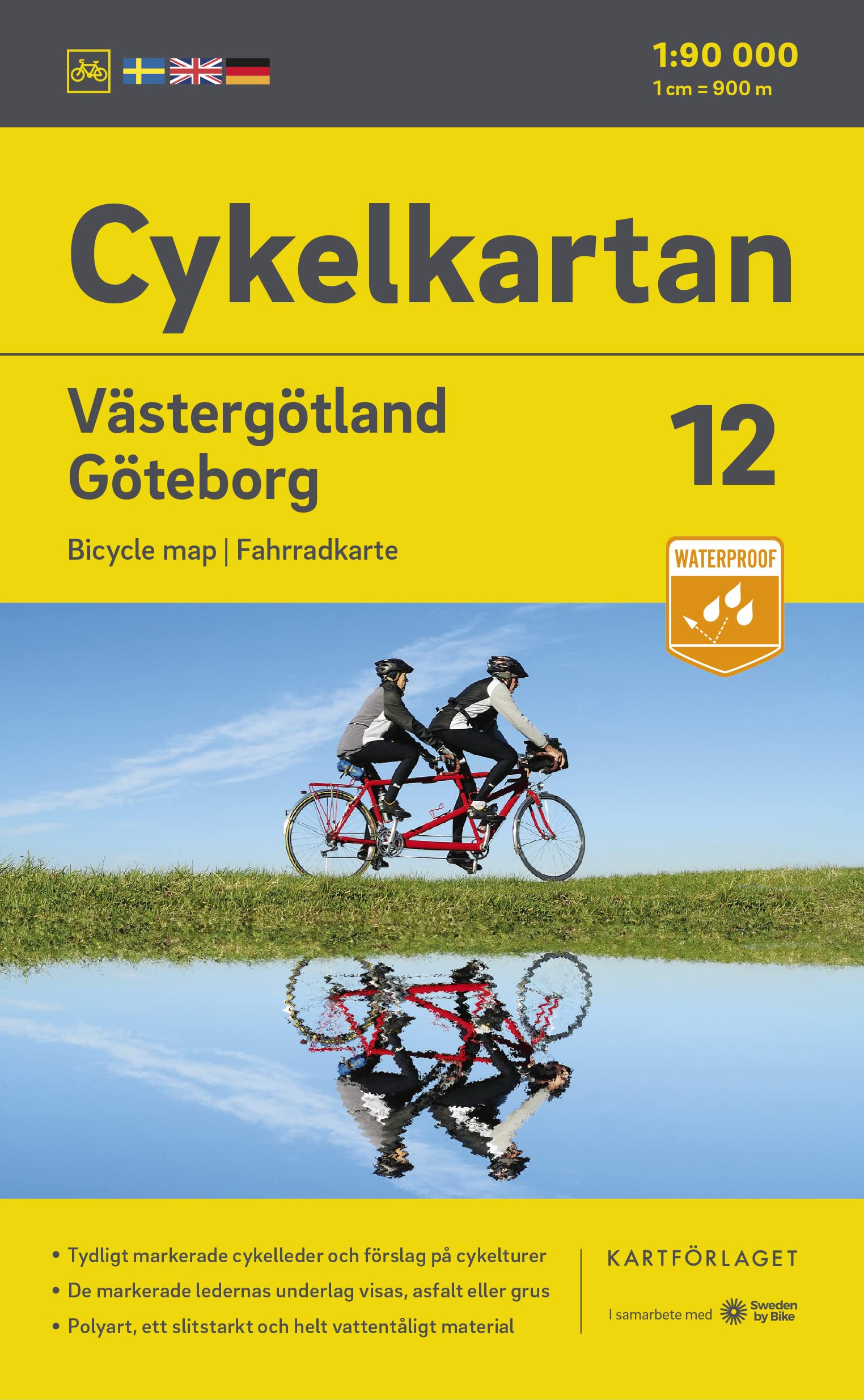 Cykelkartan Blad 12 Västergötland/Göteborg 1:90000: Radwanderkarte 12 Västergötland 1:90000 Leisure, Home & Garden