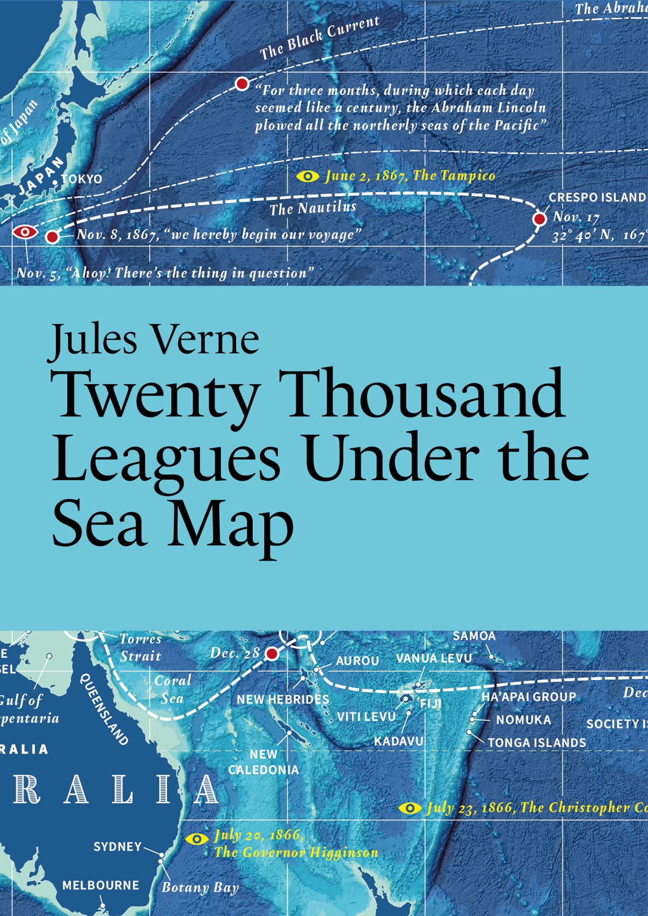 Jules Verne: Twenty Thousand Leagues Under the Sea Map Contemporary literature