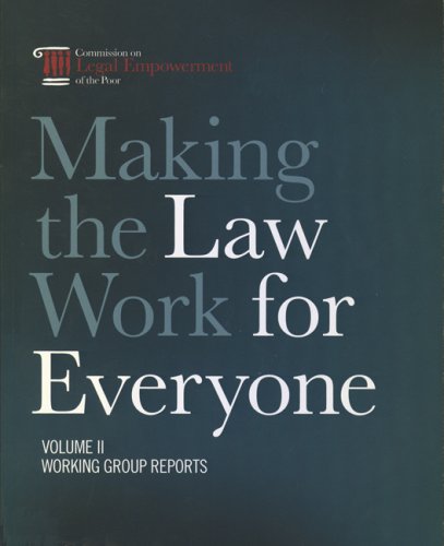 Product Image: Making the Law Work for Everyone: Working Group Reports