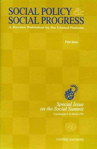 A Review Published by the United Nations (No 1 Special issue) (Social Policy & Social Progress) Books