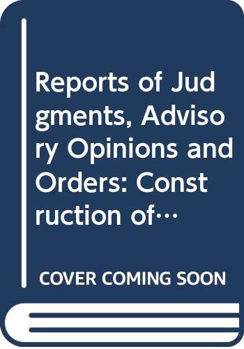 Reports of Judgments, Advisory Opinions and Orders: Construction of a 1Road in Costa Rica along the San Juan River - Nicaragua v. Costa Rica -; ... advisory opinions and orders, 2015) Social Sciences