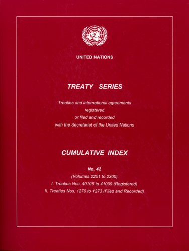 Treaty Series: Cumulative Index No. 42 Law