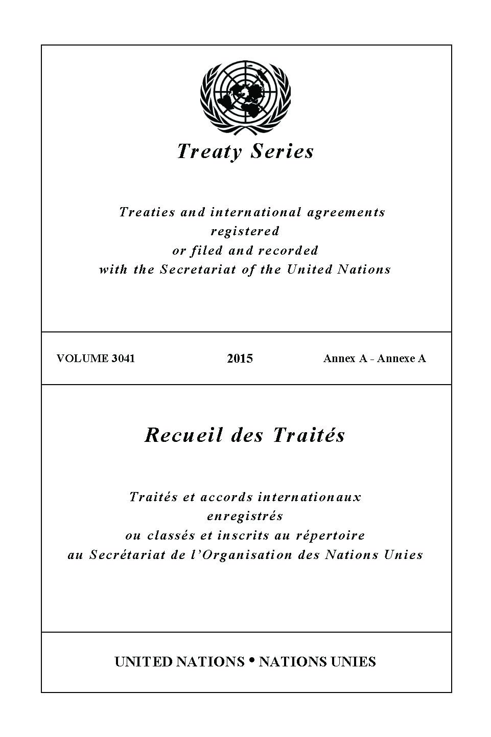 Treaty Series (Treaty, 3041) Law
