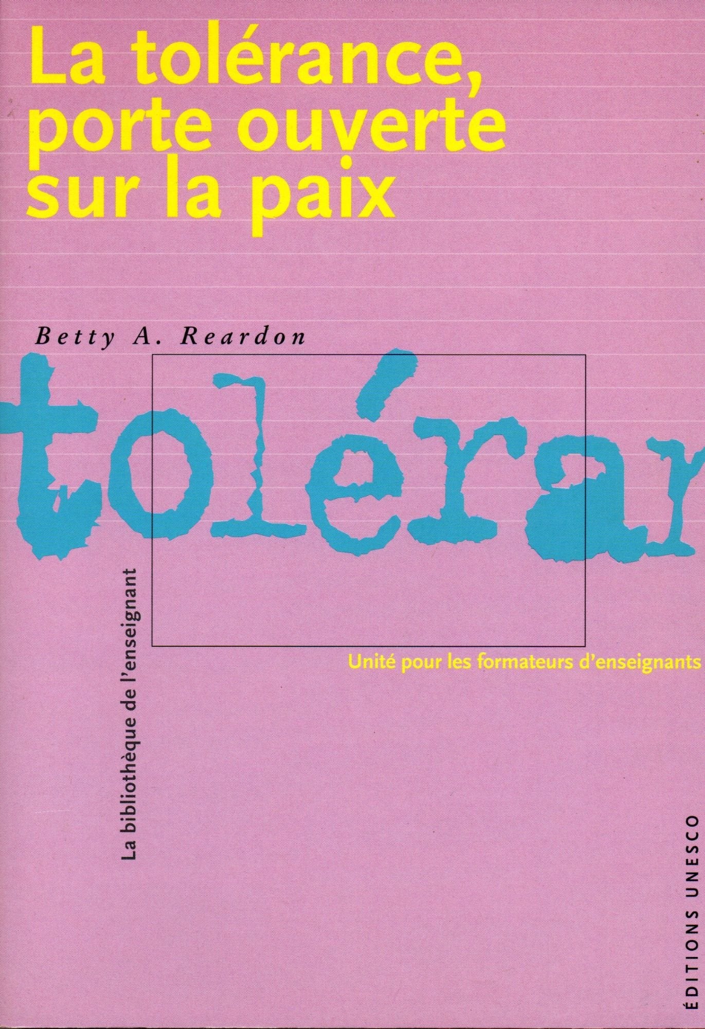 La Tolérance, porte ouverte sur la paix book