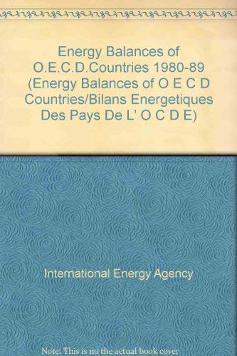 Energy balances of OECD countries : 1980-1989. Bilans énergétiques des pays de l'OCDE Social Sciences