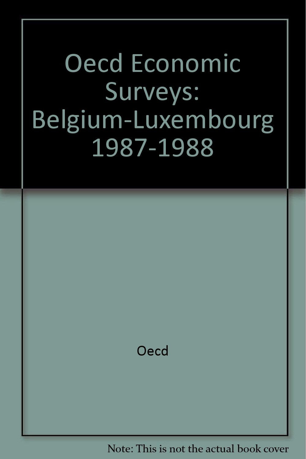 Oecd Economic Surveys: Belgium Luxembourg, 1987-1988 Politics & History