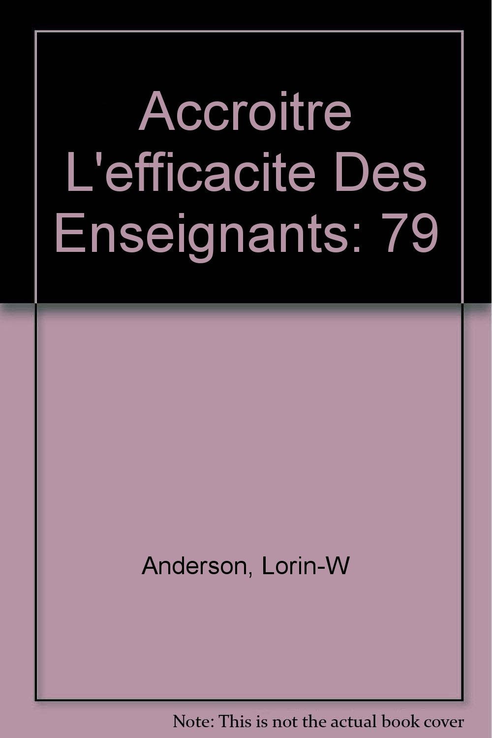 Accroître l'efficacité des enseignants book