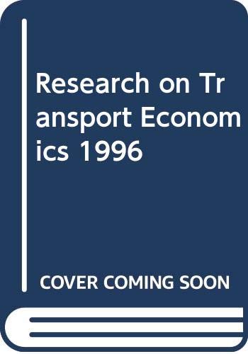 Research on Transport Economics 1996 Business, Finance & Career