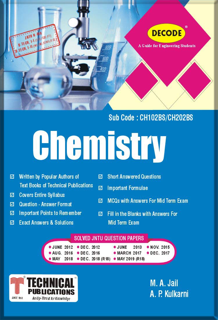 DECODE Chemistry for B.Tech. JNTUH R18 (I-II ME/AE/CIVIL/ECE, I-I EEE/CSE/IT - CH202BS/CH102BS) Books