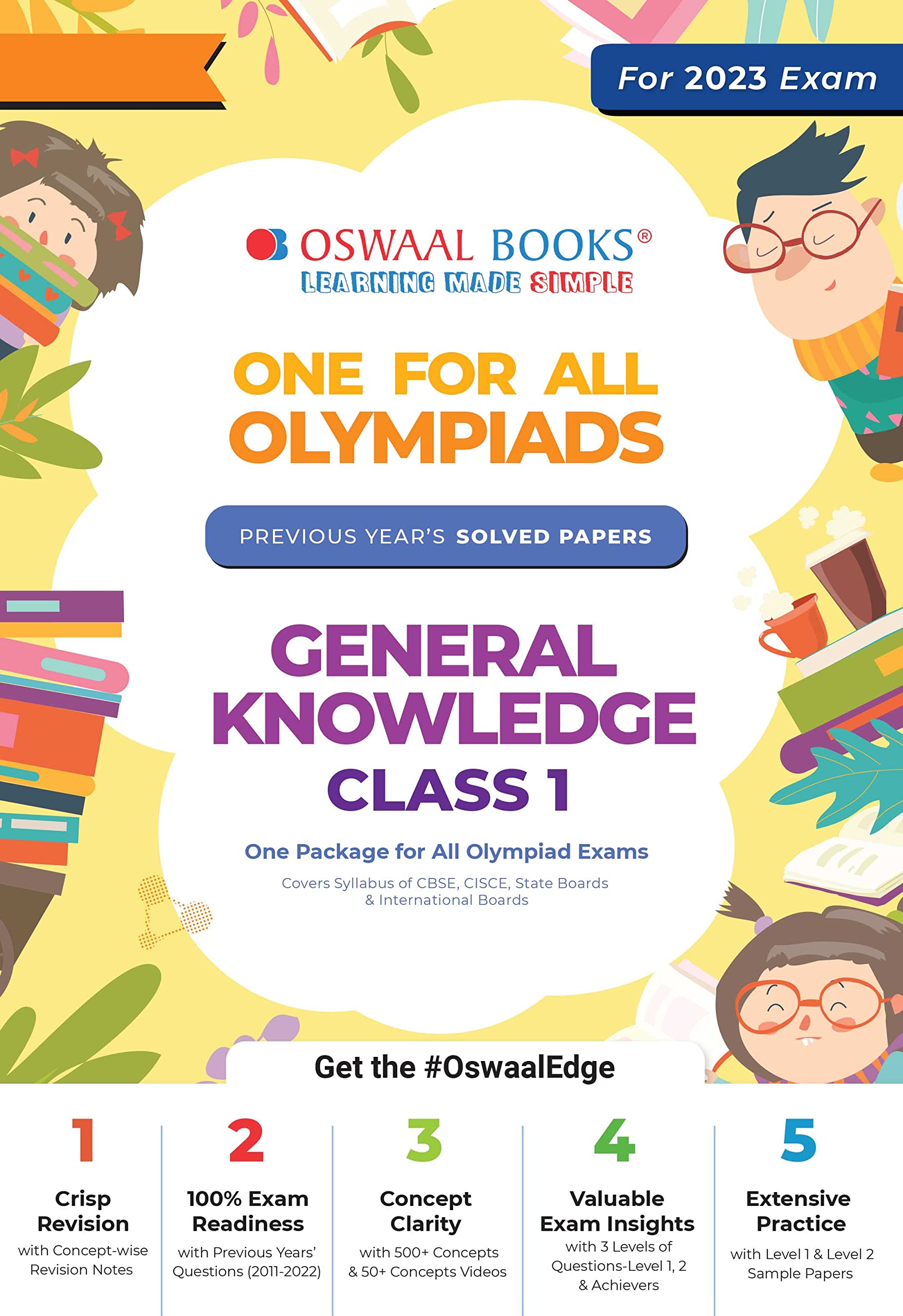 One for All Olympiad Previous Years' Solved Papers, Class-1 General Knowledge Book (For 2022 Exam) book