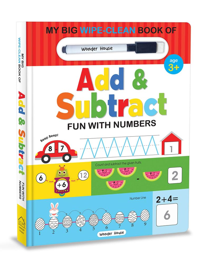 My Big Wipe and Clean Book of Add and Subtract for Kids: Fun With Numbers Novels & Short Stories