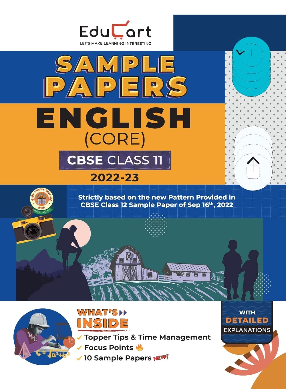 Educart CBSE Class 11 ENGLISH CORE Sample Papers 2022-23 (Based On New Pattern with Detailed Explanation, Topper Tips & Time Management for 2023 Exams) Learning & Reference