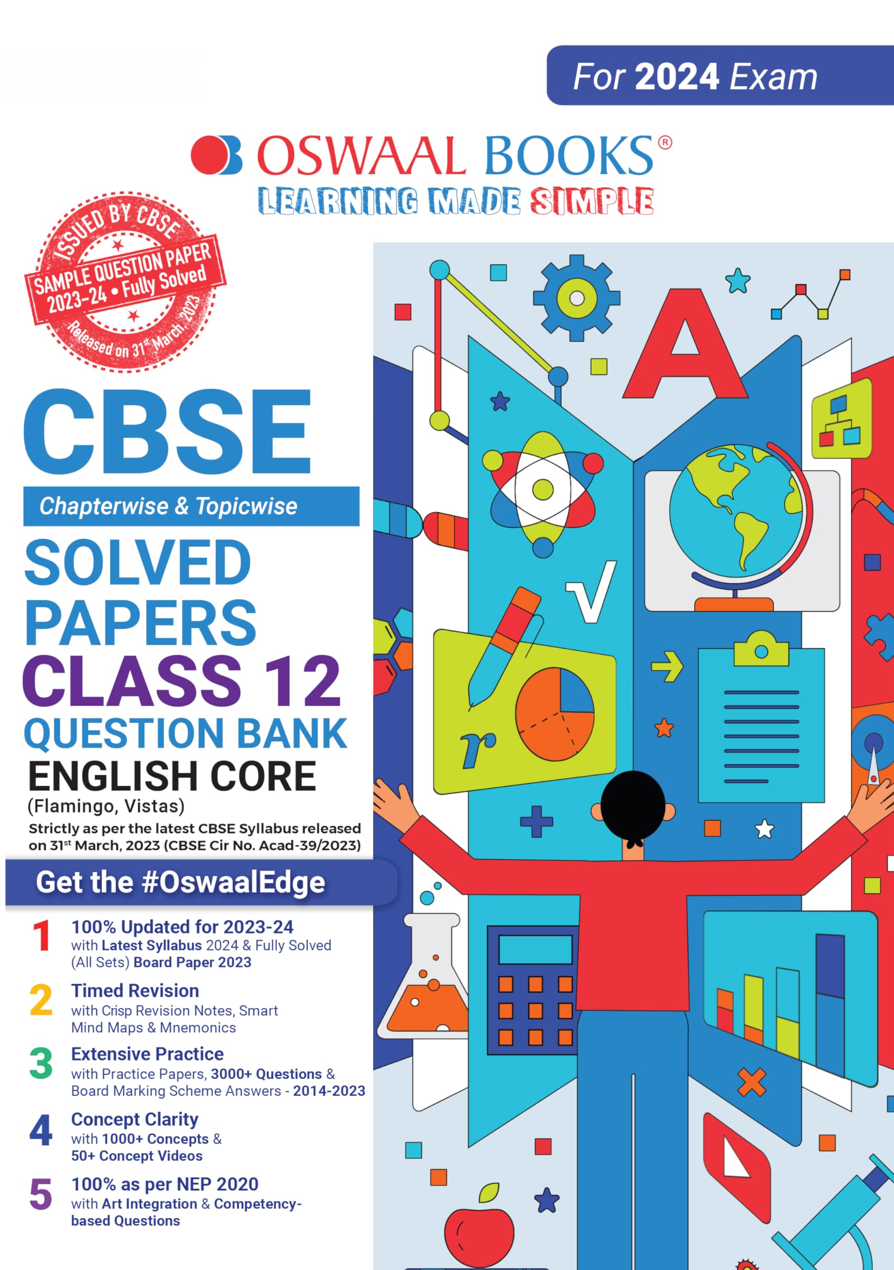 Oswaal CBSE Class 12 English Core Question Bank 2023-24 Book Contemporary literature