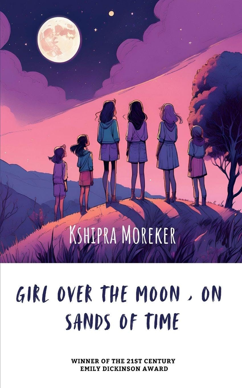 Girl over the moon , on sands of time Poetry
