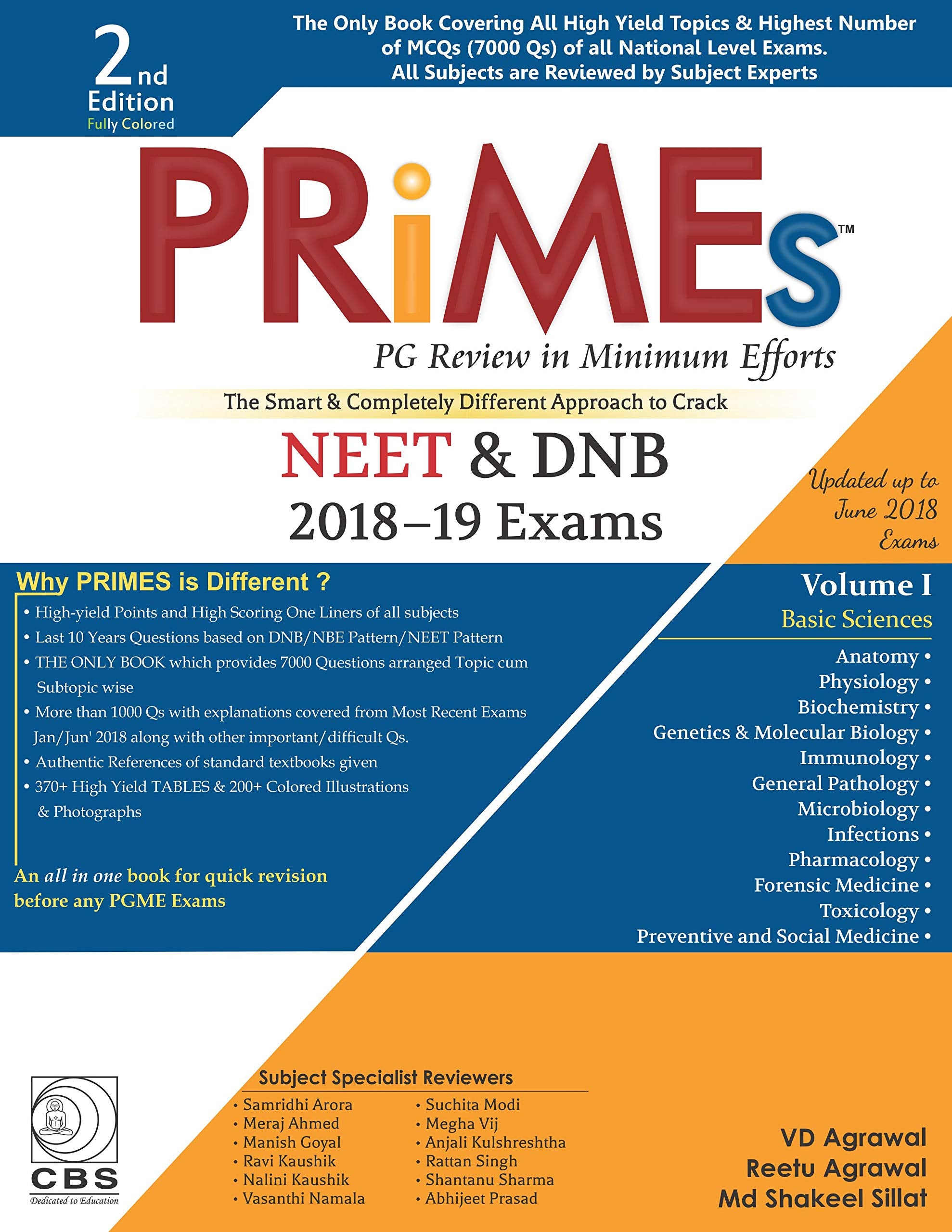 PRIMES-PG Review in Minimum Efforts (Volume 1)-Basic Sciences Books