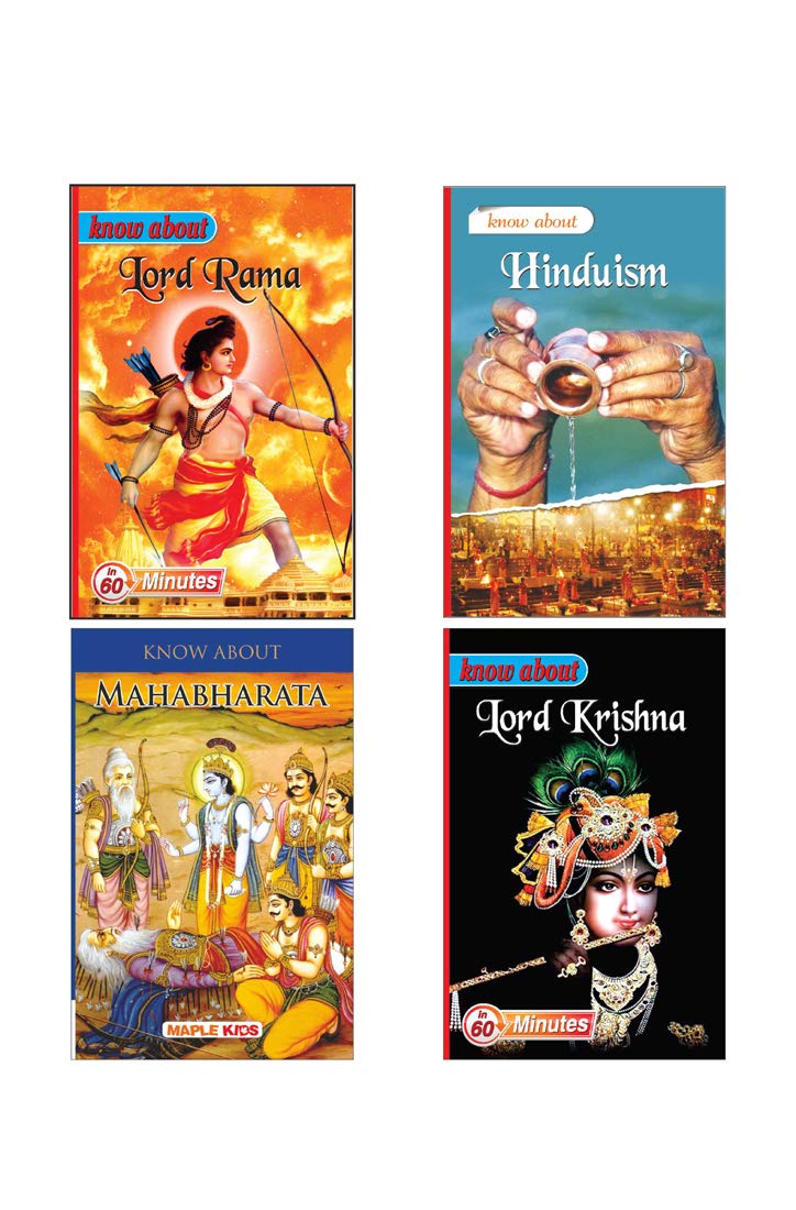 Hinduism (Set of 4 Books) Know About Lord Rama,Hinduism,Mahabharta,Lord Krishna Maple Press Books