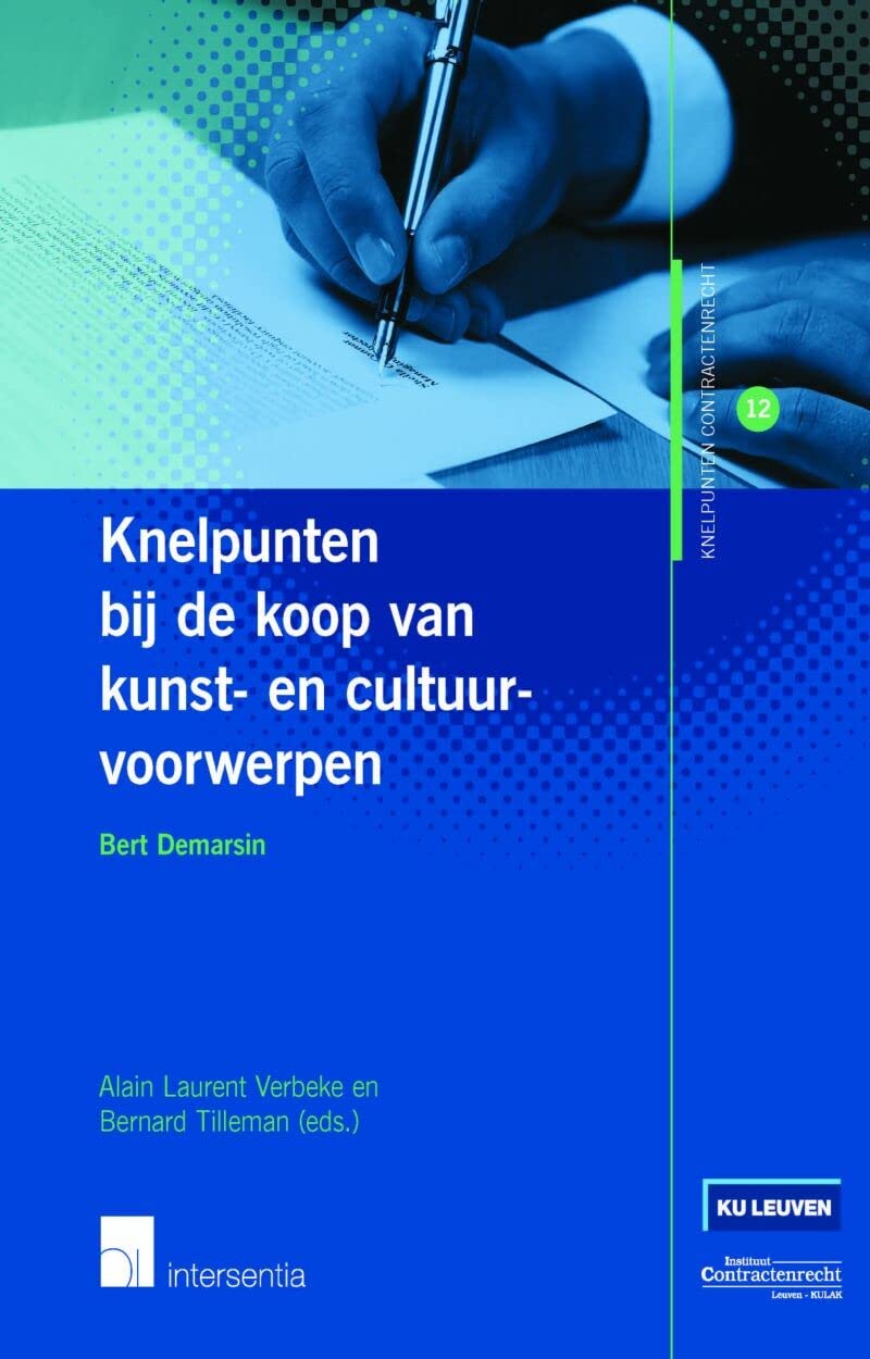 Knelpunten bij de koop van kunst- & cultuurvoorwerpen: contractuele aandachtspunten book