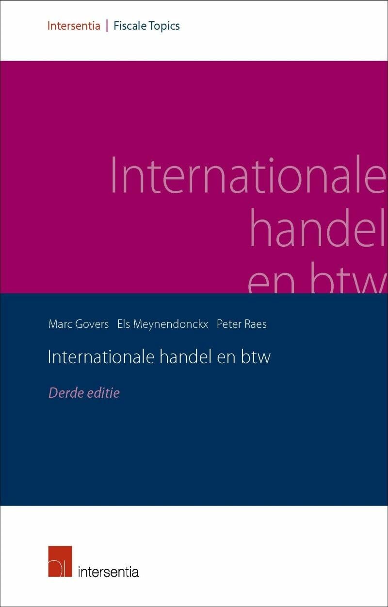 Internationale handel en btw (Fiscale Topics, FT) Law