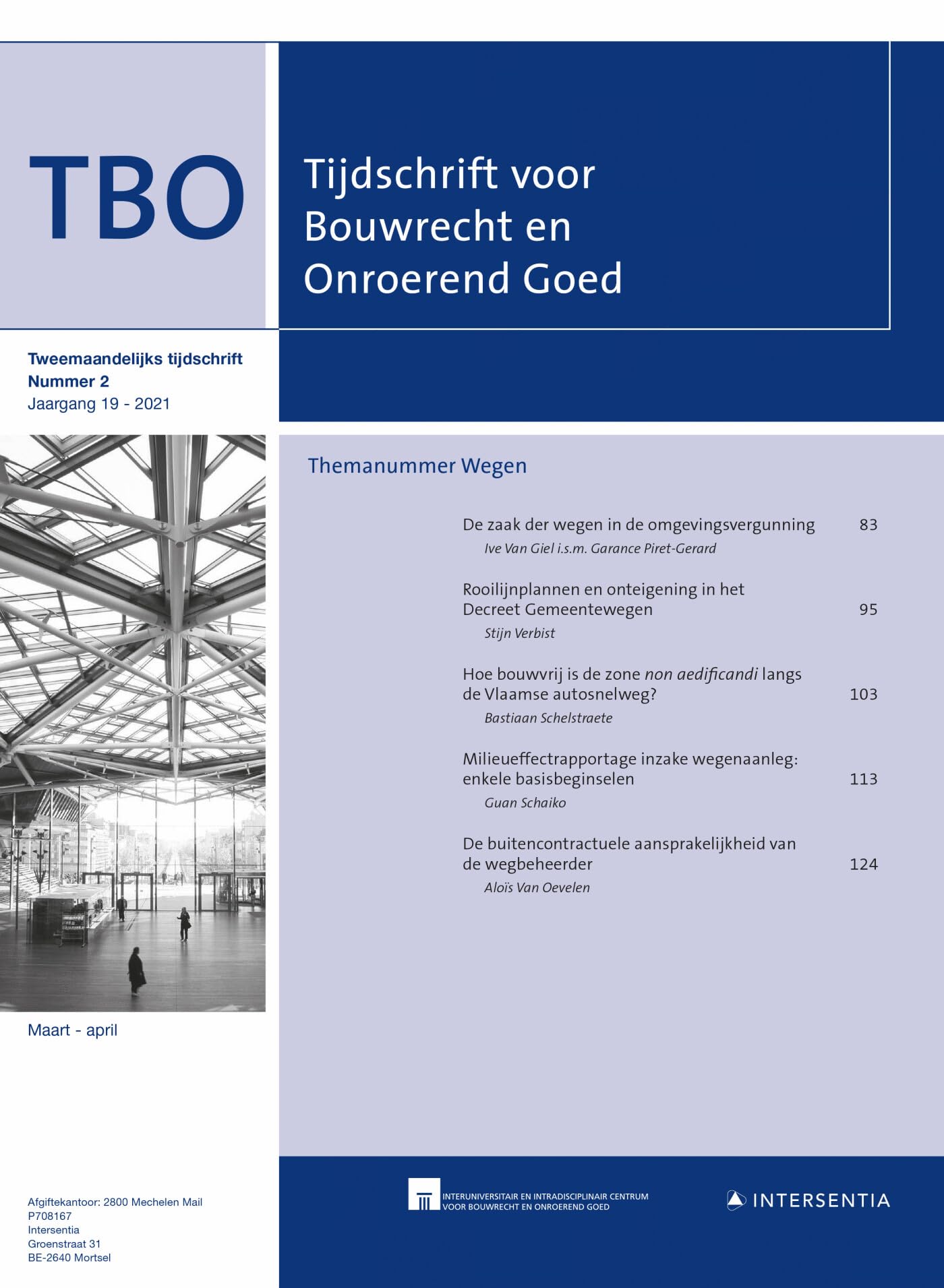 Themanummer Wegen (TBO, 2021, nr. 2) Law