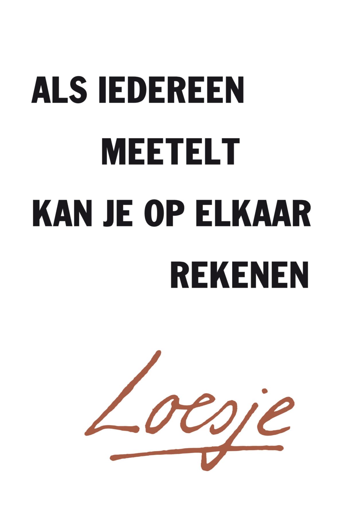 Als iedereen meetelt, kan je op elkaar rekenen book