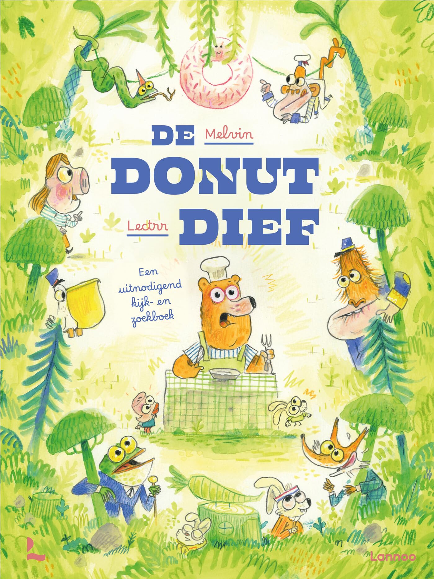 De donutdief: een uitnodigend kijk- en zoekboek book