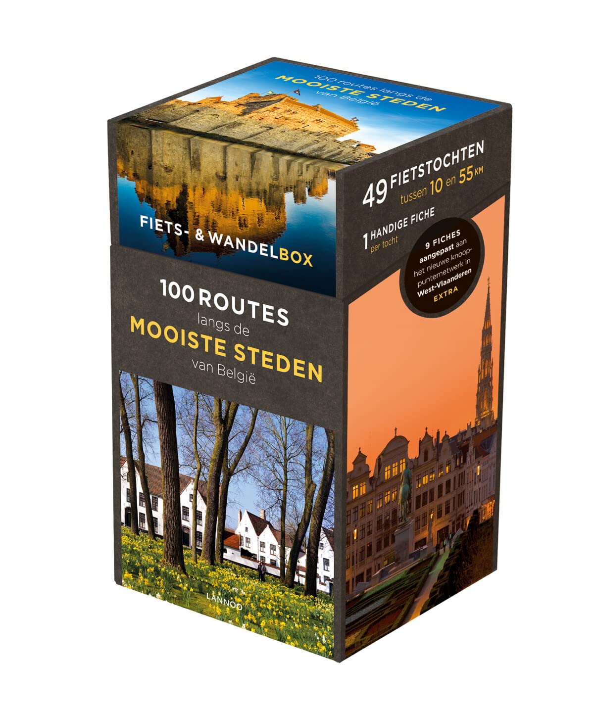 Fiets- en wandelbox: De mooiste steden van België: 100 routes langs en door de mooiste steden van België Leisure & Fun