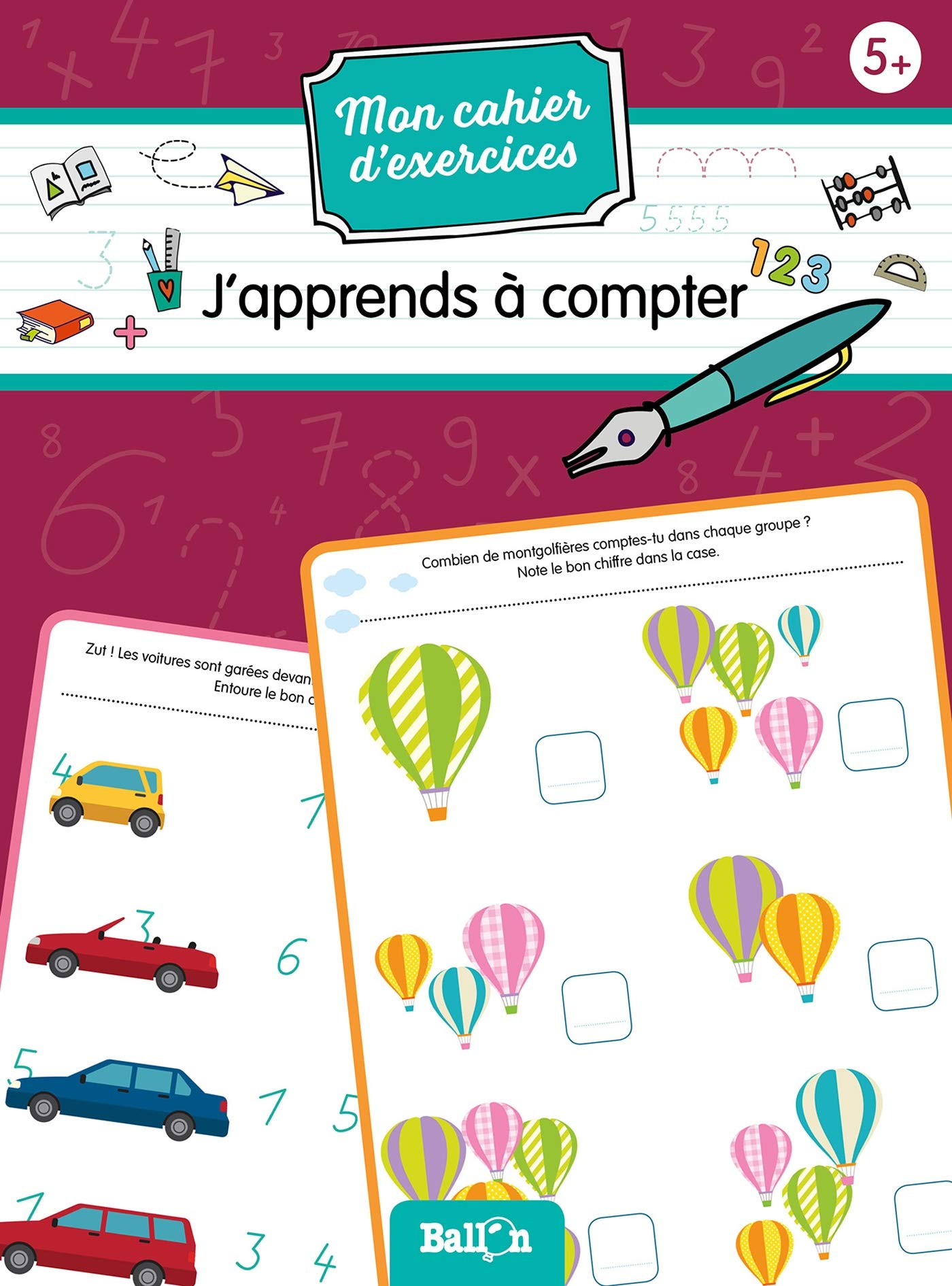Mon cahier d'exercices (wipe and clean) - J'apprends à compter 5+ (Mon cahier d'exercices (wipe & clean), 1) Mathematics
