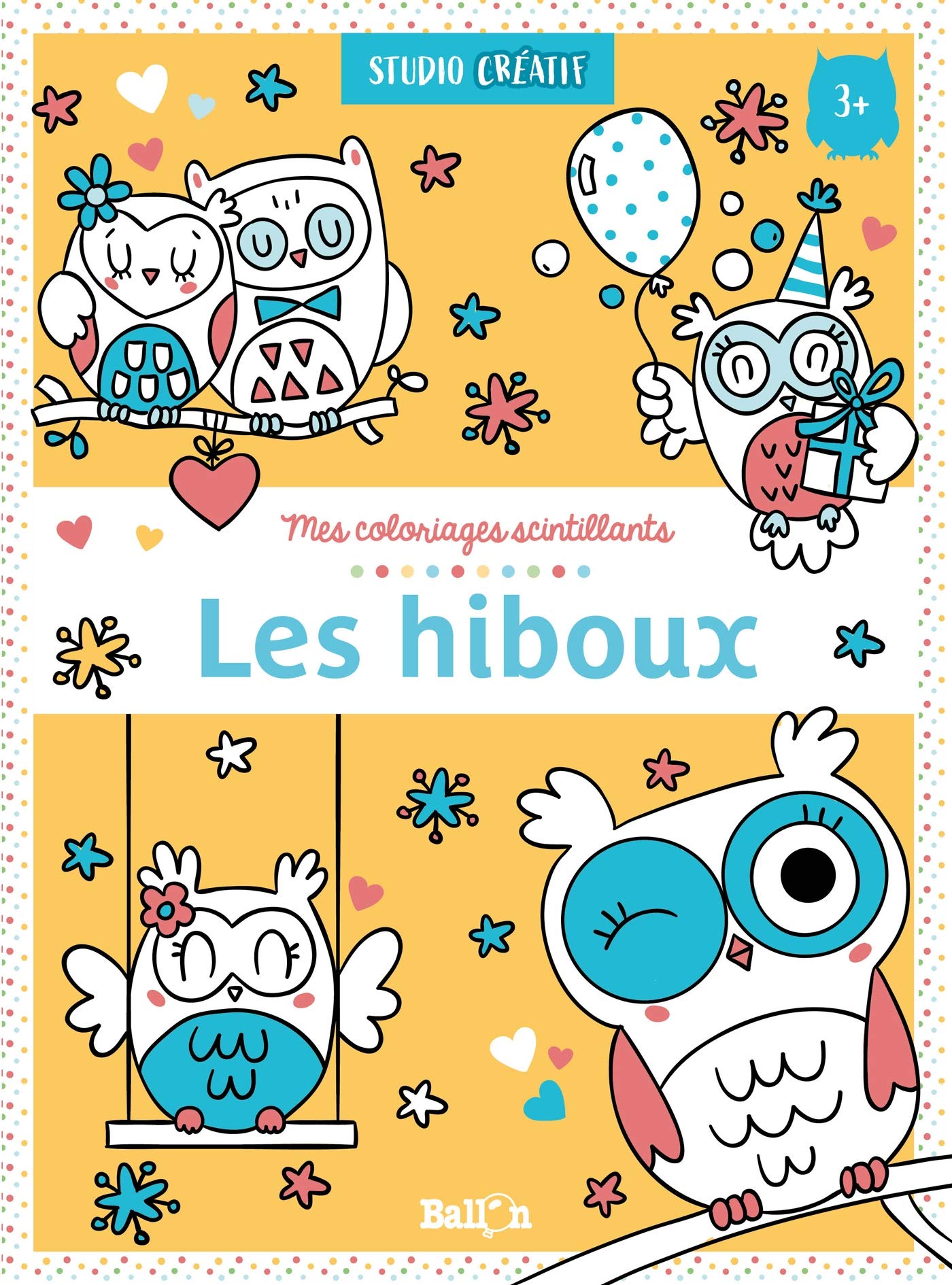 Coloriages scintillants - Les hiboux book