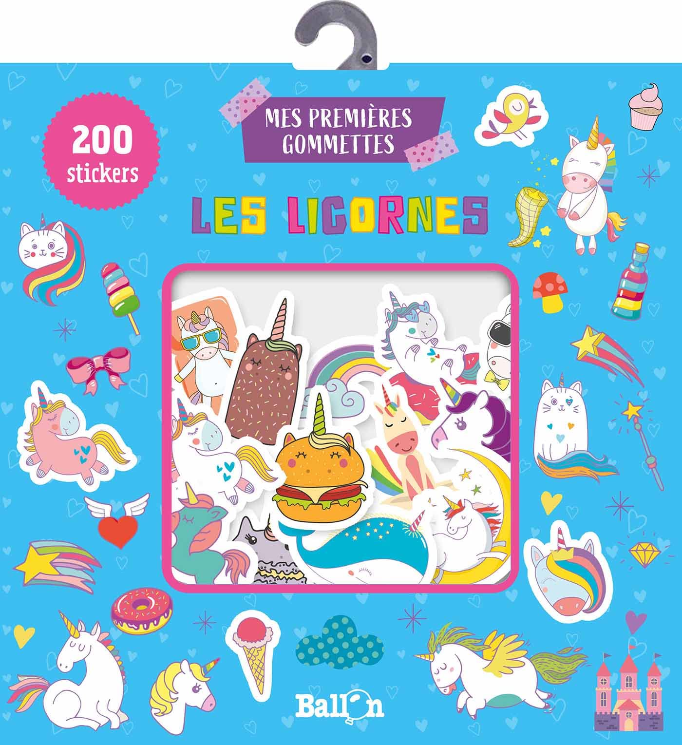 BALLON Les licornes (Pochette de gommettes): 200 gommettes (Pochette à gommettes, 1) Tiptoi & Games