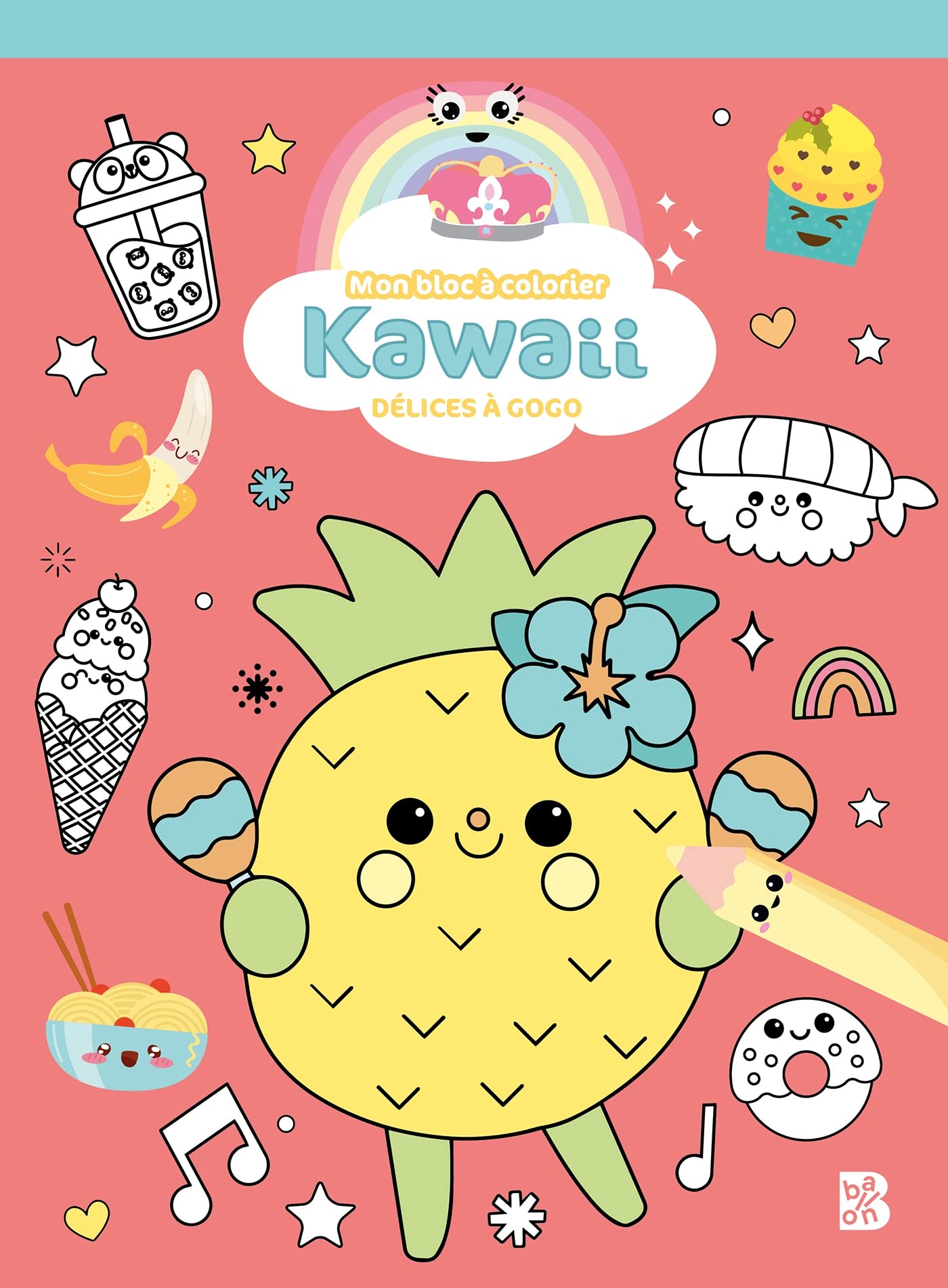 Kawaii Bloc à colorier Délices à gogo book