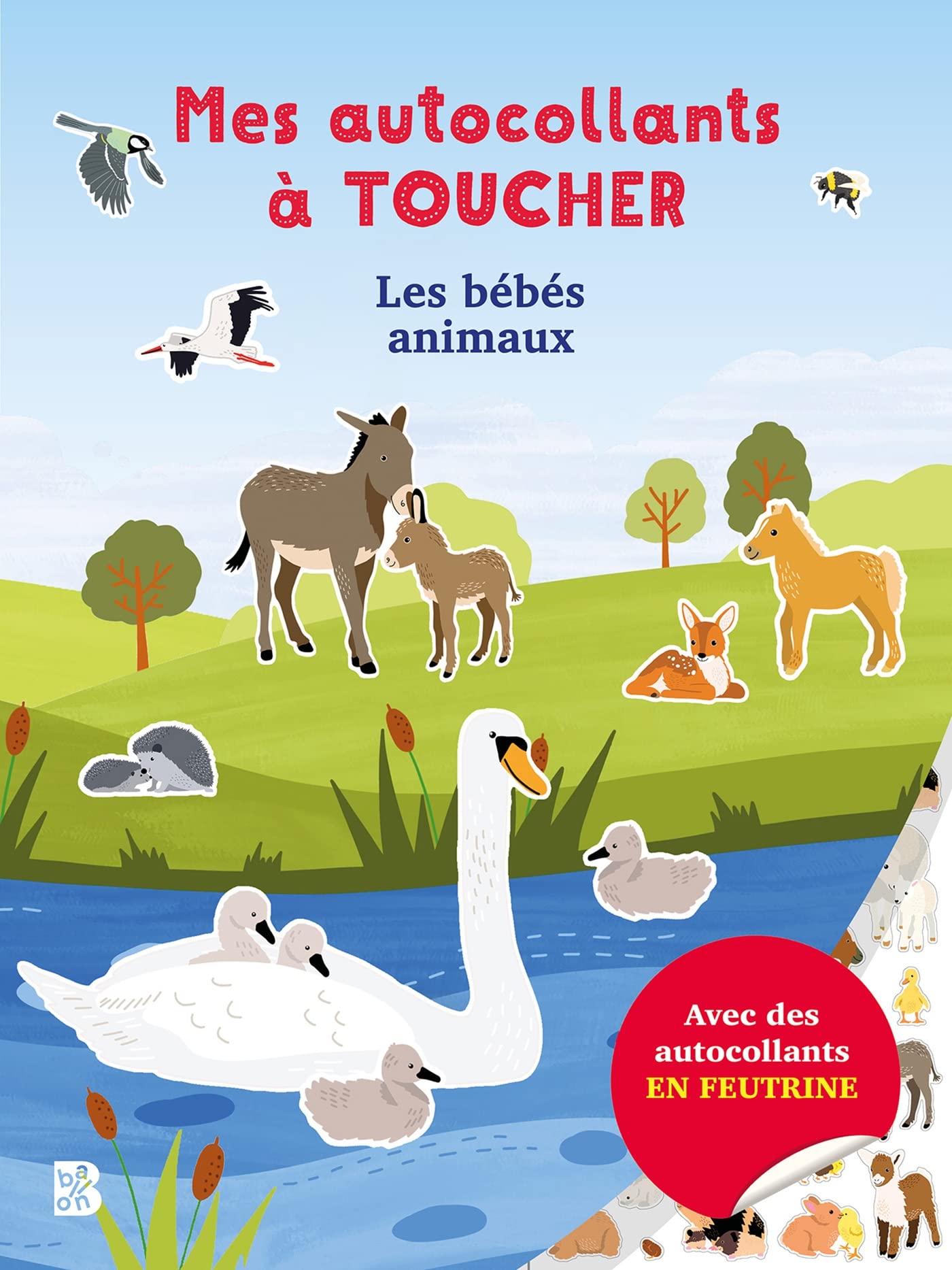 Mes autocollants à toucher - Les bébés animaux book