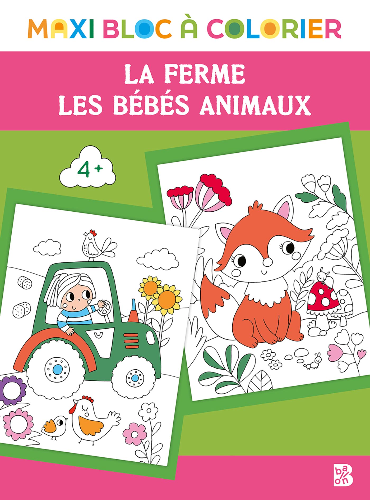 Maxi bloc à colorier: Ferme + Bébés animaux (Maxi bloc à colorier, 1) Tiptoi & Games