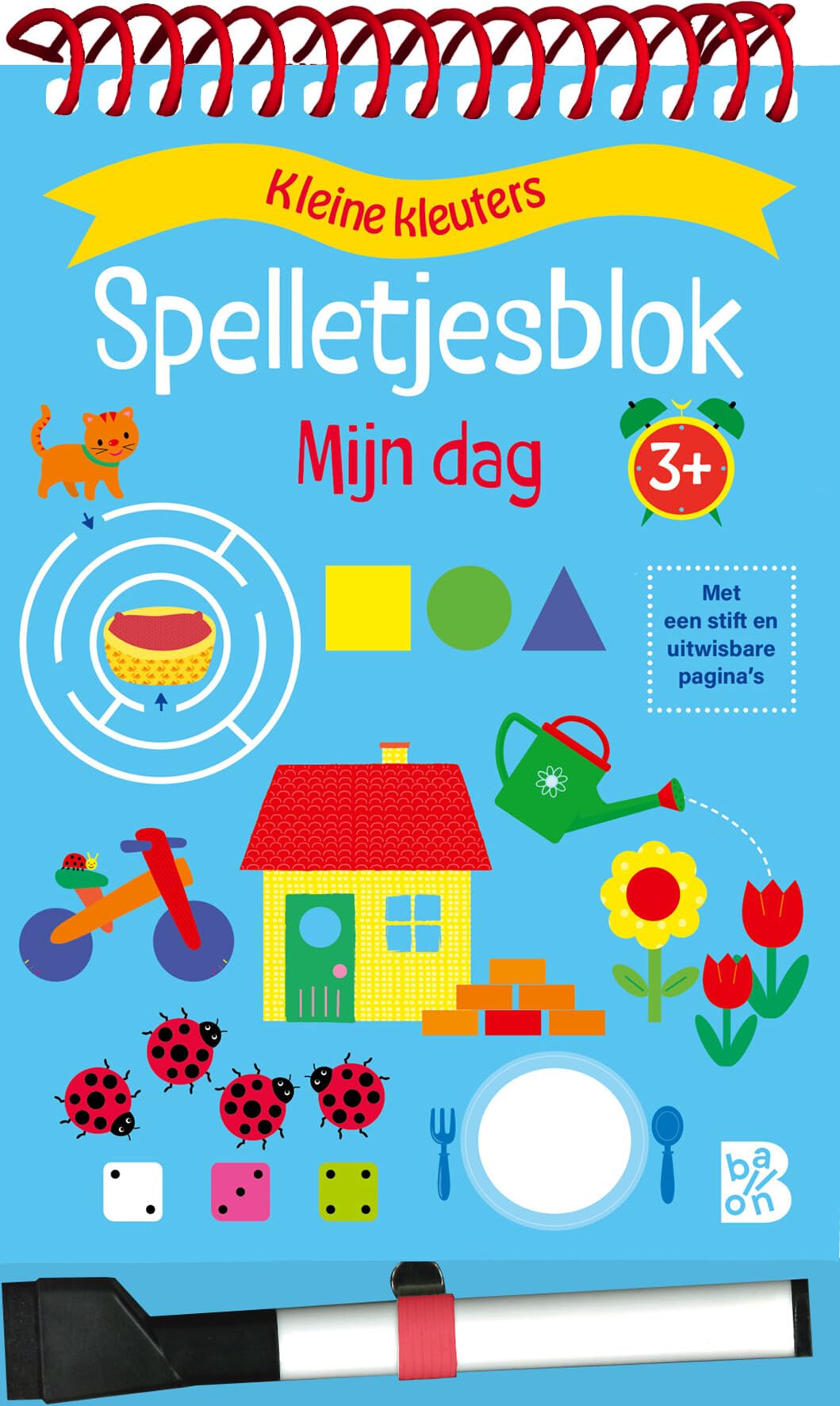 Spelletjesblok met viltstift 3+ Mijn dag (Kleine Kleuters, 1) Tiptoi & Games