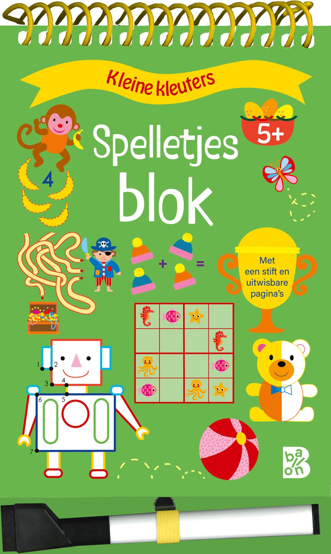 Spelletjesblok met viltstift 5+ (Kleine Kleuters, 1) Tiptoi & Games