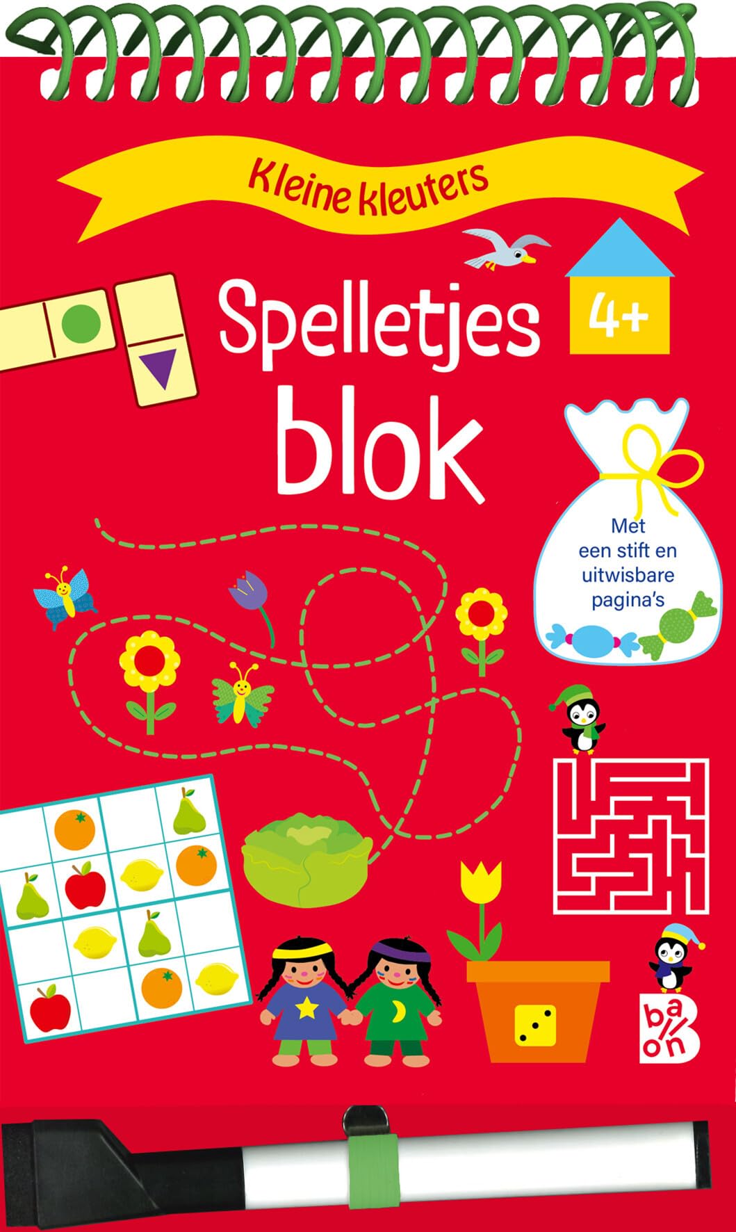 Spelletjesblok met viltstift 4+ (Kleine Kleuters, 1) Tiptoi & Games