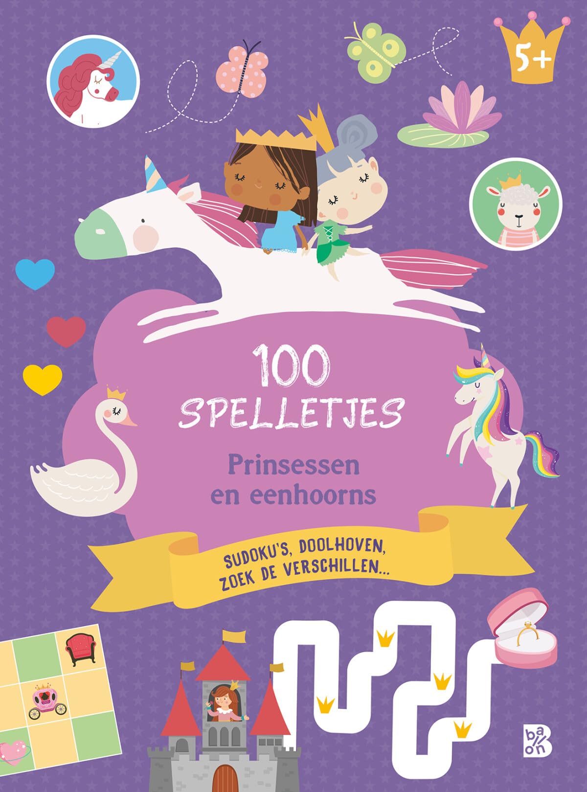 100 spelletjes 5+ Prinsessen en eenhoorns (100 spelletjes, 1) Children's books