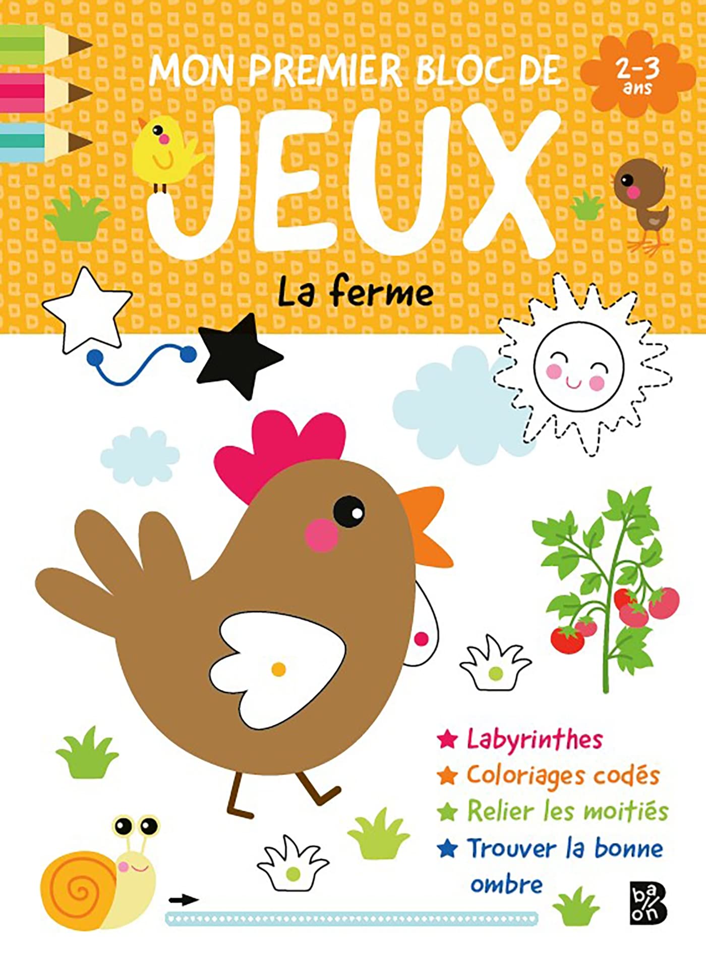 Mon premier bloc de jeux 2-3 ans La ferme (Mon premier bloc de jeux, 1) Tiptoi & Games